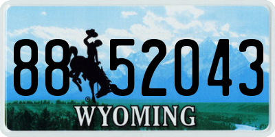 WY license plate 8852043