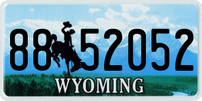WY license plate 8852052