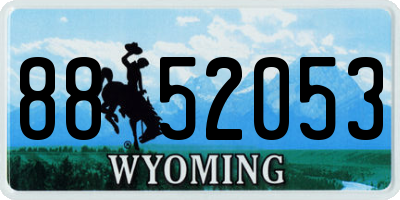 WY license plate 8852053