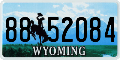 WY license plate 8852084
