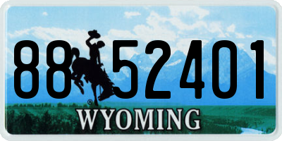 WY license plate 8852401