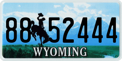 WY license plate 8852444