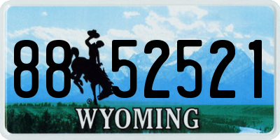 WY license plate 8852521