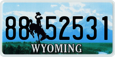 WY license plate 8852531