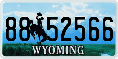 WY license plate 8852566
