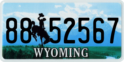 WY license plate 8852567