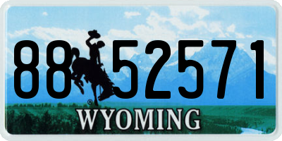 WY license plate 8852571