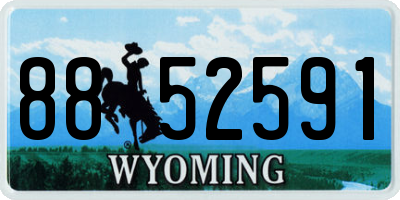 WY license plate 8852591