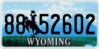 WY license plate 8852602