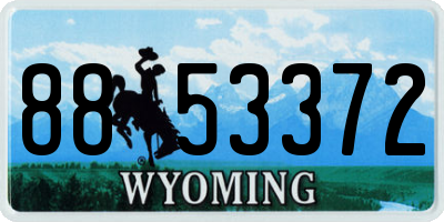 WY license plate 8853372
