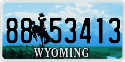 WY license plate 8853413