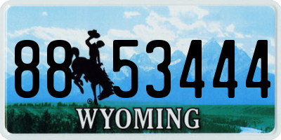 WY license plate 8853444