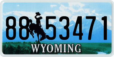 WY license plate 8853471