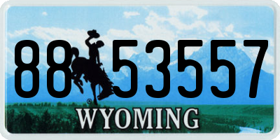 WY license plate 8853557