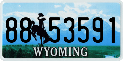 WY license plate 8853591