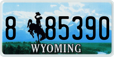 WY license plate 885390