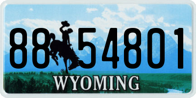 WY license plate 8854801