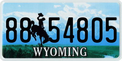 WY license plate 8854805