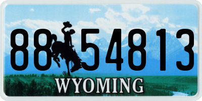 WY license plate 8854813