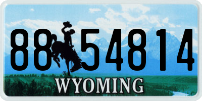 WY license plate 8854814