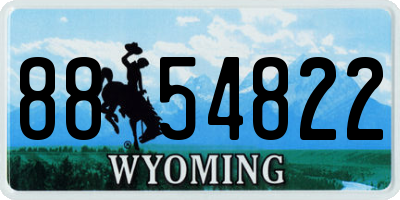 WY license plate 8854822