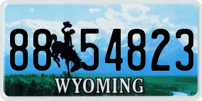 WY license plate 8854823