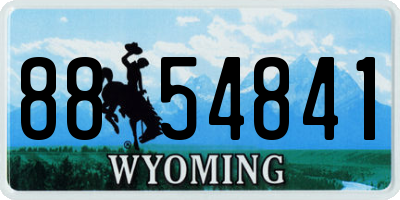 WY license plate 8854841
