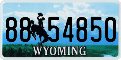 WY license plate 8854850