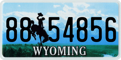 WY license plate 8854856