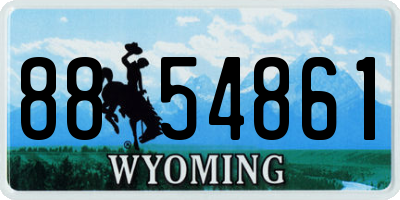 WY license plate 8854861