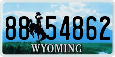 WY license plate 8854862