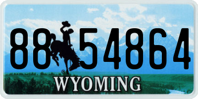 WY license plate 8854864