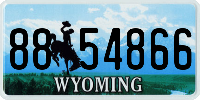 WY license plate 8854866
