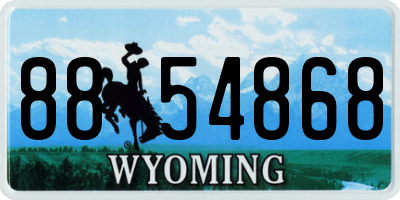 WY license plate 8854868