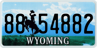 WY license plate 8854882