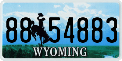 WY license plate 8854883