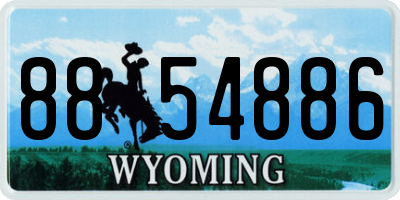WY license plate 8854886