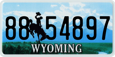 WY license plate 8854897