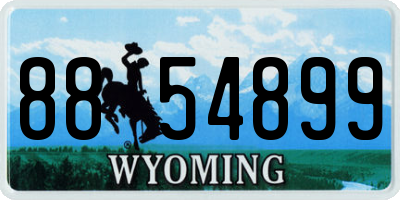 WY license plate 8854899