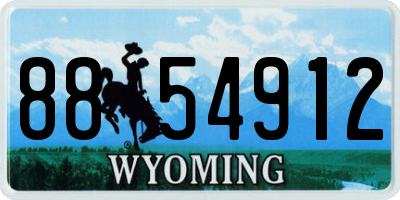 WY license plate 8854912