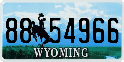 WY license plate 8854966