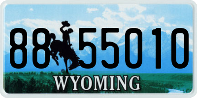 WY license plate 8855010