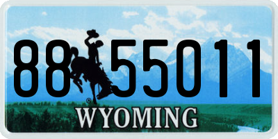 WY license plate 8855011