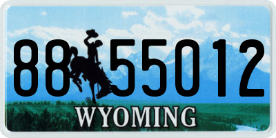WY license plate 8855012