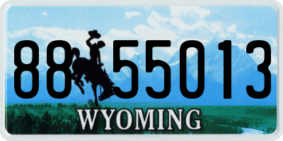 WY license plate 8855013