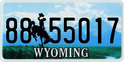 WY license plate 8855017
