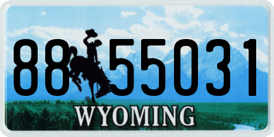 WY license plate 8855031
