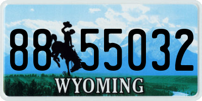 WY license plate 8855032