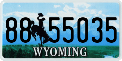 WY license plate 8855035