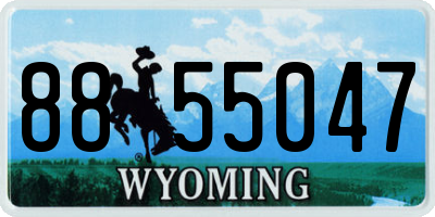 WY license plate 8855047